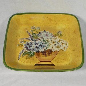 beautiful square dish. Artist's Palette by CHERI LANE